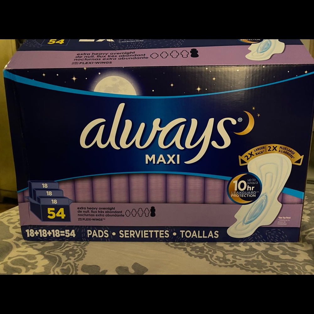 Always extra heavy overnight pads